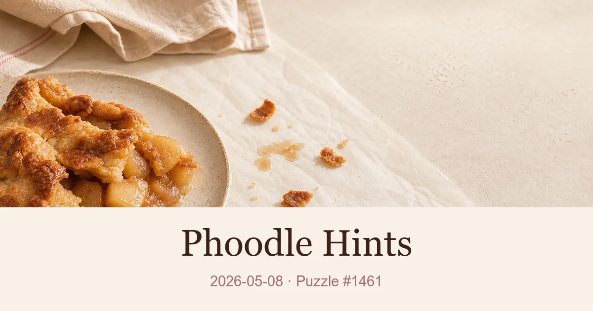 Phoodle Hints cover for 2026-05-08, puzzle 1461