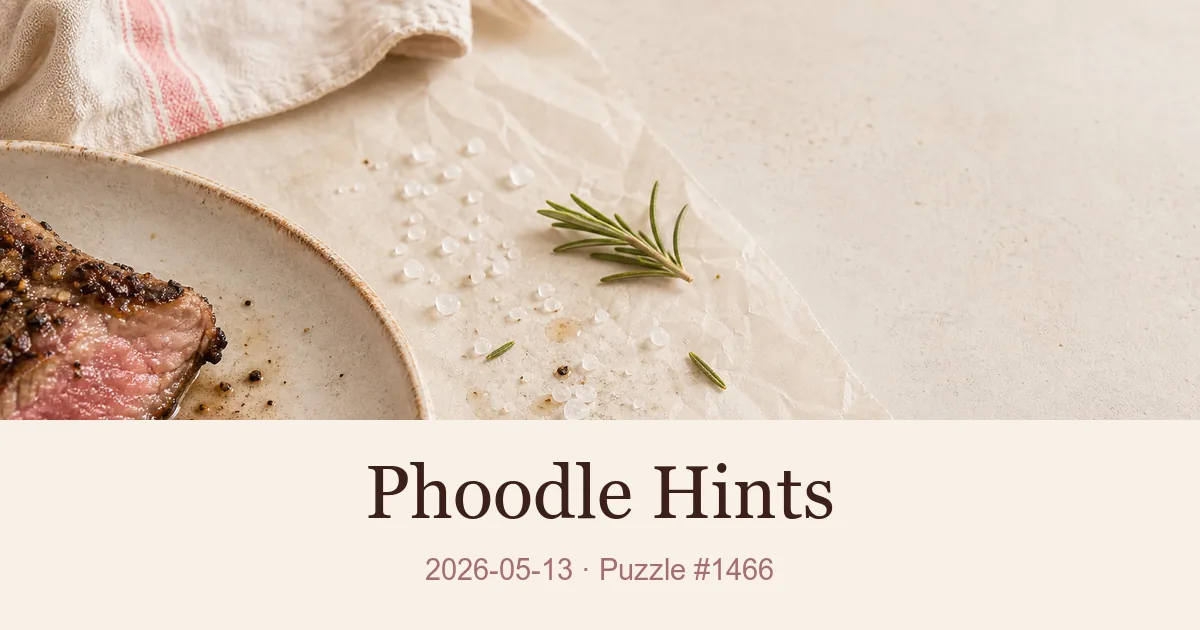 Phoodle Hints cover for 2026-05-13, puzzle 1466